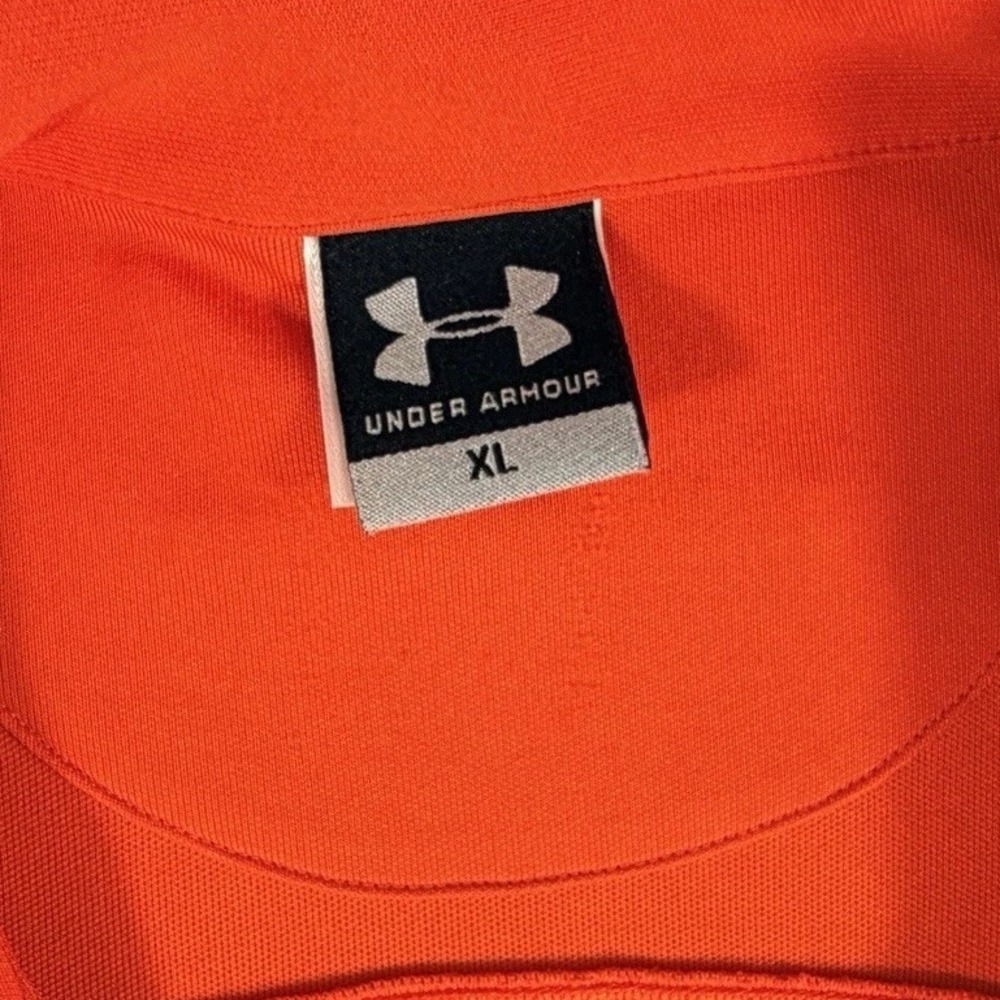 Auburn Tigers Polo Shirt Men's Sz XL Orange NCAA Under Armour Golf Performance - Picture 3 of 9
